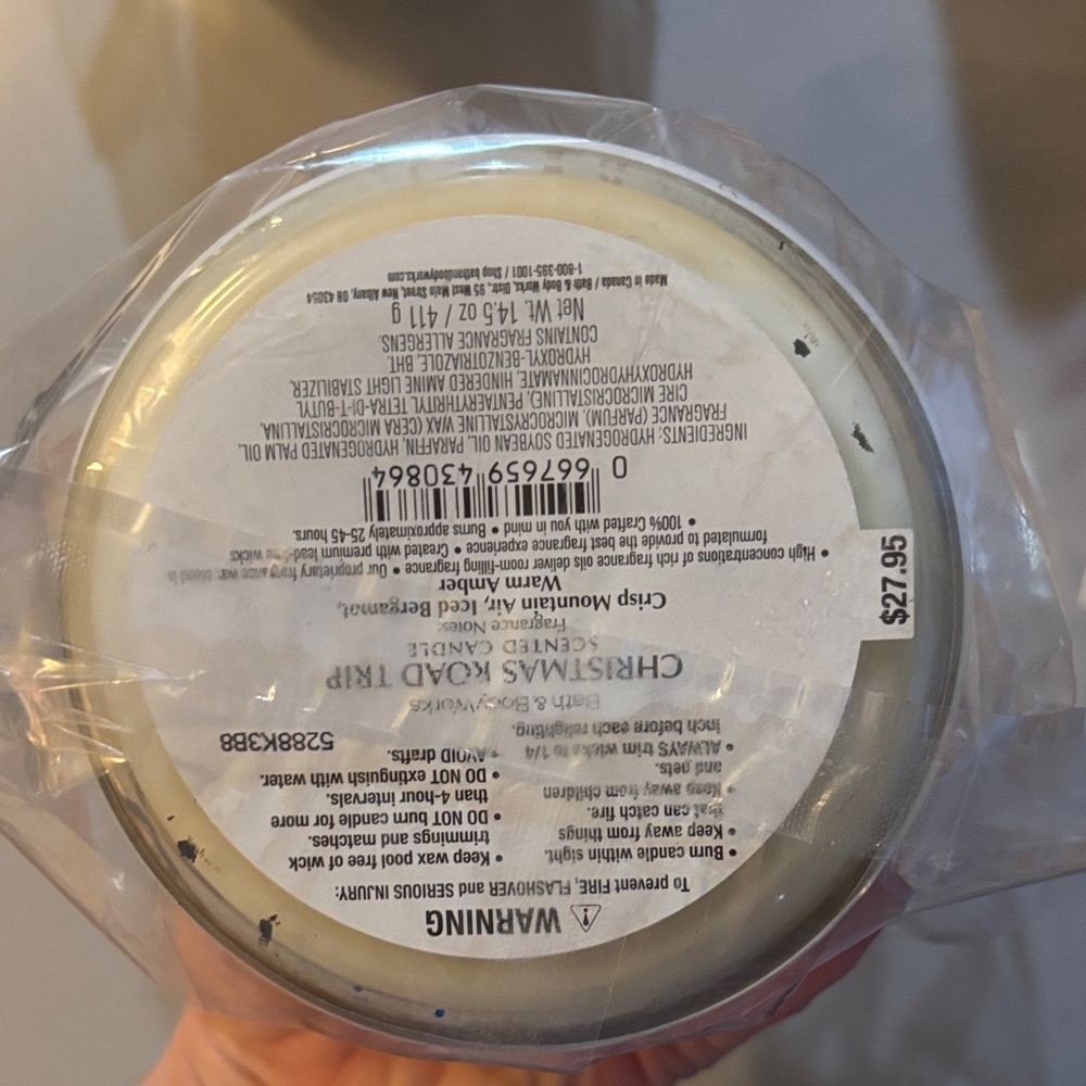 Bath & Body Works Holiday Candle - White, Gold, Silver - Picture 2 of 3